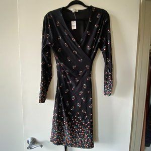 NWT LOFT Long Sleeve Wrap Dress L